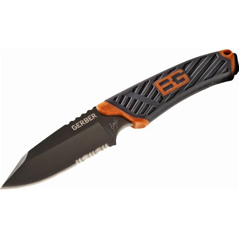 Bear's priorities of survival pocket guide fits securely in the sheath, making this the ultimate in survival gear.features:full tang bladefire starterpommelsharpenersheathspecifications:overall length. Gerber Messer BEAR GRYLLS COMPACT FIXED BLADE