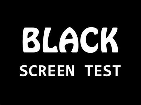 Black screen/plain coloured screen gpu issue. Plain BLACK Screen Test for TV, Monitors, Projectors and ...