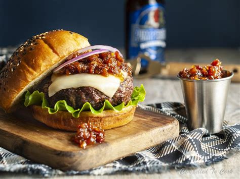 How to make a bacon jam burger divide the meat into 4 equal portions, or 3 equal portions if you want larger burgers. Bacon Jam Mozza Burger | Recipe | Burger, Bacon