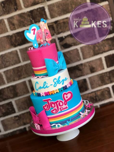 Jojo siwa was born on may 19, 2003 as joelle joanie jojo siwa is a youtube sensation, pop star, dancer, entrepreneur, social media influencer and the new york. Jojo Siwa KAKE! All 3 tiers iced in Buttercream ...