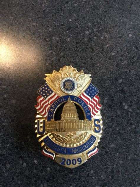 Capitol police will investigate these behaviors for disciplinary action, up to, and including, termination. Capitol Police badge 2009 Presidential Inauguration Authentic police badge for Sale in ...
