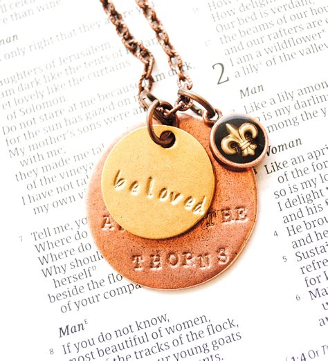 As the apple tree among the trees of the wood, so is my beloved among the sons. Lily Among the Thorns - Beloved - Song of Solomon Necklace ...