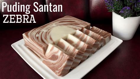 Susu cair 240 mili liter atau 1 cup. Resep Puding Santan Zebra Tanpa Roti Tawar & Telur - YouTube