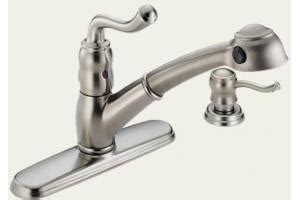 In the kitchen, that means creating faucets that are not only beautifully designed, but also engineered with the latest innovations to make kitchen. Delta Saxony 473-SSSD Brilliance Stainless Pull-Out ...