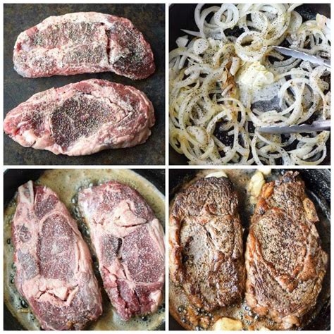 I used the rosemary stalks as a basting brush, that's why they look so tattered, lol. Pan Seared Garlic Rib Eye Steak | Recipe | Cooking the ...