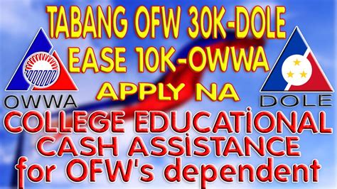 Tags:benefits of owwa membership, how to be owwa member, owwa membership, owwa membership benefits for ofw and family, why become owwa member. 🔴EASE OWWA Project & TABANG-OFW ng DOLE_ Educational Cash ...