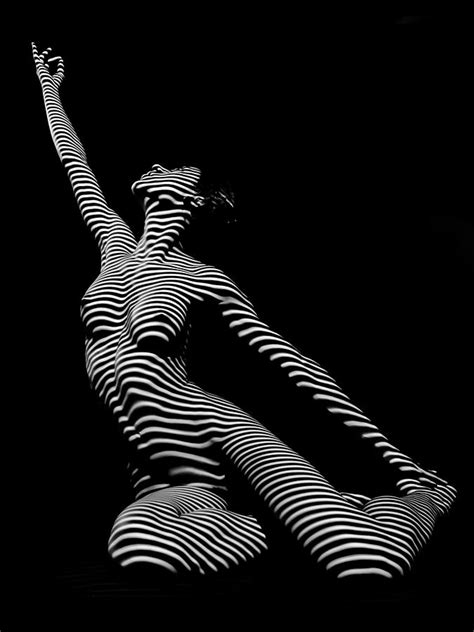 Clip art yoga poses clipartsco. 9970-DJA Zebra Striped Yoga Reaching Sensual Lines Black ...