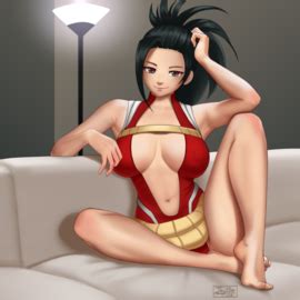 Tickle, feet, myheroacademia, momoyaoyorozu are the most prominent tags for this work posted on february 14th, 2019. Momo Yaoyorozu by ApacheJay156 on Newgrounds