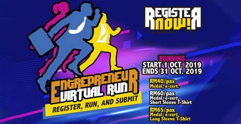 Push yourself to run as much as you can in 30 days to be. Entrepreneur Virtual Run 2019 | Registration via JustRunLah!