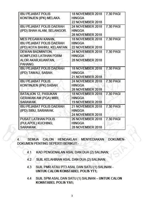 We did not find results for: Tarikh Temuduga Terbuka Polis Diraja Malaysia (PDRM) Siri ...