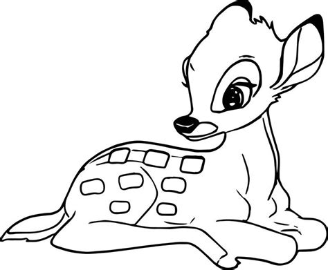 Being a fawn, he has exploratory instincts just like your child and this coloring page has immense potential as a tool to. Any Bambi Staying Coloring Page di 2020