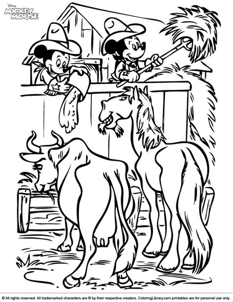 Mickey mouse and friends coloring pages. Mickey Mouse coloring page online - Coloring Library