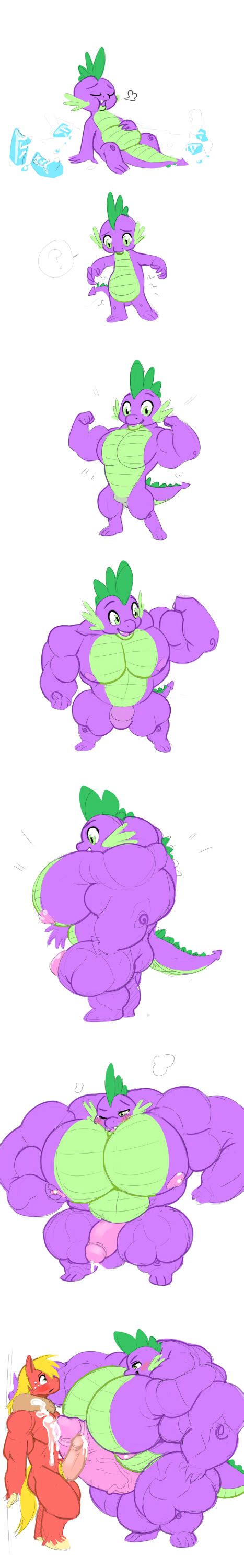 Spike and friends x the show muscle growth from episode 1 part 1 and 2. #837421 - anthro, artist:stagor, bara, beefspike, big ...