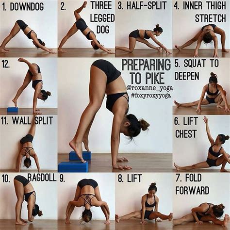 Here are a few ways to sequence around headstand in yoga! Preparing for Handstand Pike! Here are some poses and ...