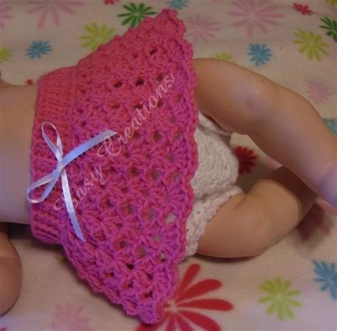 Loop trimmed saques, bonnet & mittens. Lacy Skirt Diaper Cover PDF crochet pattern by Easy ...