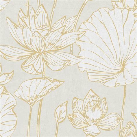 Artie lotus floral 27' l x 27 w wallpaper roll & reviews. Artie Lotus Floral 27' L x 27" W Wallpaper Roll | Lotus wallpaper, Graphic wallpaper, Flower ...