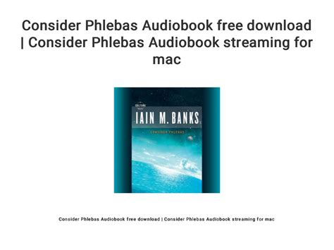 Consider Phlebas Audiobook free download | Consider Phlebas Audiobook…