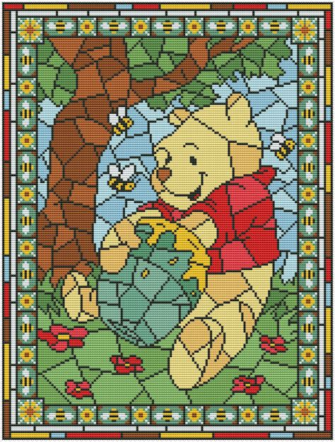8.69 x 8.69 inches or 22.07 x 22.07 cm the above design specifications are measurements for 16 count aida fabric. Disney cross stitch pattern "Winnie the Pooh" in pdf ...