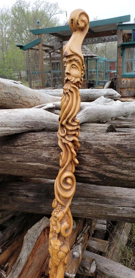 Maybe you would like to learn more about one of these? Green man walking stick | Green man, Lion sculpture, Greek ...