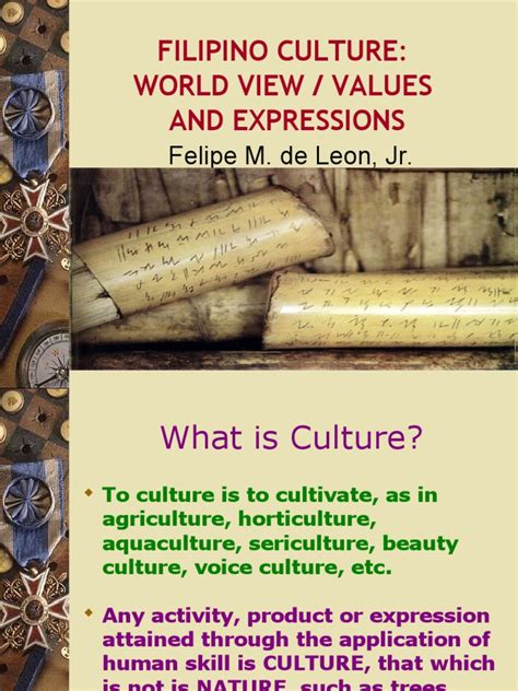 The concept of cancel culture isn't really new. Filipino Culture - World View, Values and Expressions 1 ...