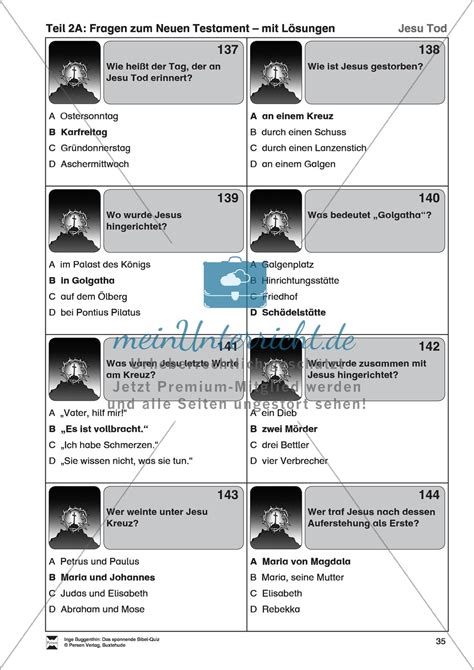Kostenlose rätsel für kinder zum ausdrucken. Bibel-Quiz: Fragen zum Neuen Testament mit Lösungen ...