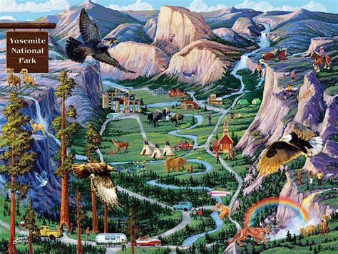 1000 piece puzzles for kids education diy wall decor, 27.56 x 19.6inch(70 x 50cm) popular puzzle family toy. Yosemite Adventures, 500 Pieces, SunsOut | Puzzle Warehouse