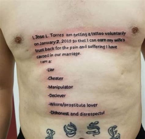 I love you for all that you are, all that you have been and all that you're yet to be. Man Gets Awful Confession Tattoo To Win His Wife Back ...