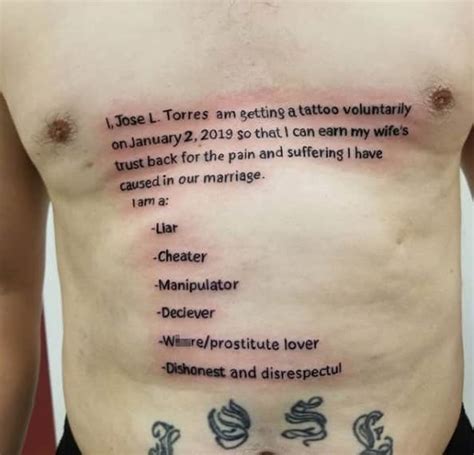 Won't work out wouldn't work out are not going to work out aren't working out. Man Gets Awful Confession Tattoo To Win His Wife Back ...