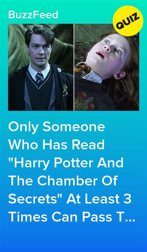 Rowling and the second novel in the harry potter series. Only Someone Who Has Read "Harry Potter And The Chamber Of Secrets" At Least 3 Times Can Pass ...