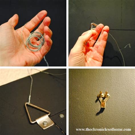 How To Hang Pictures With Those Annoying Double Hooks On The Back - The ...