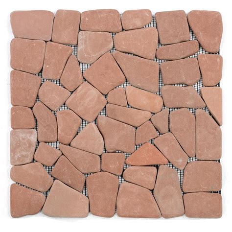 Finden sie top angebote fur nepalteppich tibetteppich terracotta 297×255 cm neuwertig. DIVERO 1 Fliesenmatte Naturstein Bruchmosaik terrakotta ...