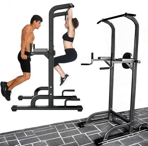 Do it yourself garage pull up bar. Power Tower Dip Bar Pull Up Stand Fitness Station | At home gym, Dip bar, Pullup bar workouts