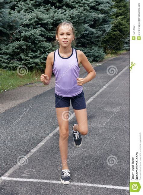 'let's bust that goal of $52 million': Preteen girl running stock photo. Image of girl, beauty ...