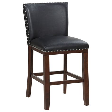 The sitting and backrest spaces are covered with bonded leather. Steve Silver Tiffany Bonded Leather Counter Height Chair ...