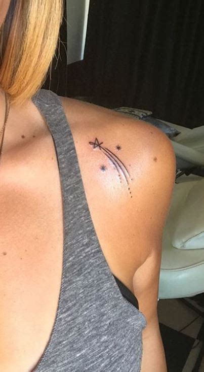 0.6 in / 1.5 cm this temporary tattoo is: 35 Trendy Shooting Star Tattoos, Ideas, Designs & Meanings - Tattoo Me Now
