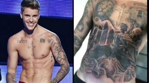 They're a mix of sentimental, spiritual, and regrettable incidents: JUSTIN BIEBERS NEW TATTOO 2017 (FULL BODY) - YouTube