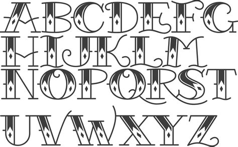 Lettering styles include tribal, traditional sailor, blackletter, fancy, cursive, script, etc. Tattoo Lettering Fonts Alphabet - Viewing Gallery | Lettering alphabet, Tattoo fonts alphabet ...