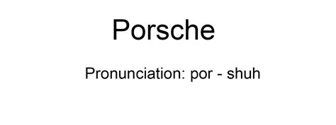 Dec 12, 2016 · because the company made a video explaining how to pronounce its own name. How to Pronounce Porsche Correctly - YouTube