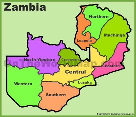 Zambia is bordered by tanzania and the democratic republic if you are interested in zambia and the geography of africa our large laminated map of africa might. Zambia provinces map