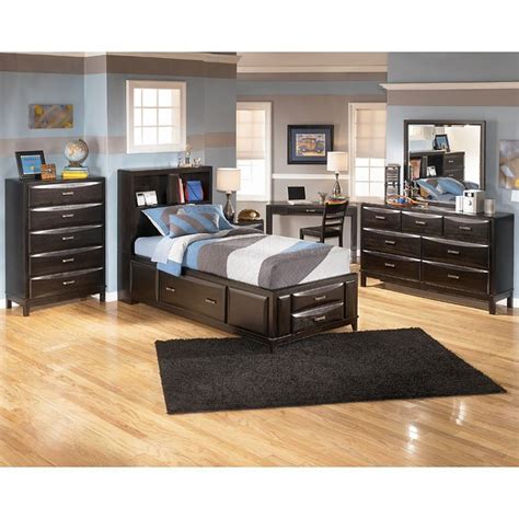Many sets include a variety of safety features, such as rounded corners, turned posts and soft curves, to keep the child protected. Kira Youth Storage Bedroom Set Signature Design ...