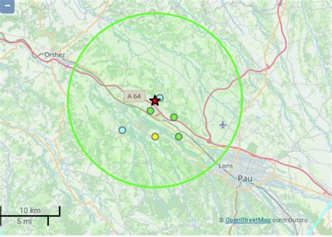 Le bureau central sismologique français a indiqué que ce nouveau séisme était d'une magnitude de 3,3 sur l'échelle de richter. Tremblement de terre à Pau