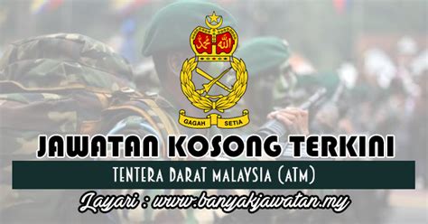 Tentera darat malaysia (tdm) mempelawa warganegara malaysia yang berkelayakan dan memenuhi syarat untuk menghadiri sesi pengambilan siri 183/43 tahun 2017. Temuduga Terbuka di Tentera Darat Malaysia (ATM) - 4 ...