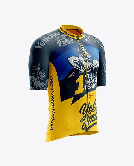 Download Men's Cycling Speed Jersey mockup (Right Half Side View ...