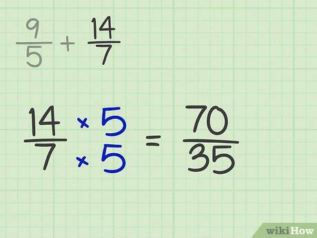 Here is a final example, involving an answer that is an improper fraction. 3 Ways to Add Fractions With Unlike Denominators - wikiHow