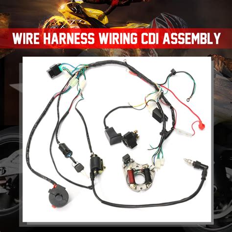 125cc atv wiring wiring library full electrics wiring harness cdi coil 110cc 125cc atv quad bike buggy td ebay. 1 Set Wire Harness Wiring CDI Assembly for 50/70/90/110cc/125cc ATV Quad Coolster GO KART ...