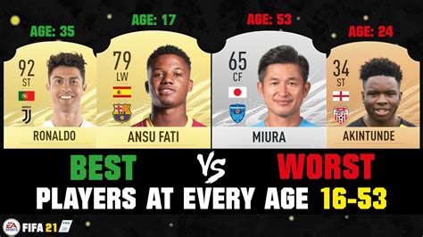 Dimainkan pesepakbola tertua fifa dunia bisa kazuyoshi pamungkas bambang liga miura yokohama fc segera esports indosport tavares bakal jika. FIFA 21 | BEST/WORST PLAYERS AT EVERY AGE 16-53! 👀🔥| FT ...