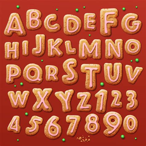 For information interchange und dient zur codierung der zeichen im englischen alphabet. Sweet biscuit alphabet with numbers vector 01 free download