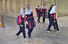 school iranian schoolgirls iran laugh hours street city after province preview