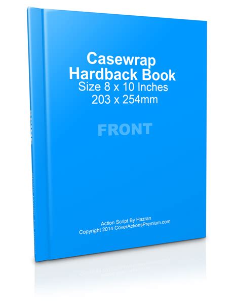 Download 8x10 Slim Hardcover Book Mockup | Cover Actions Premium | Mockup PSD Template