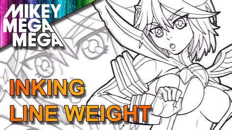 Tales of ladybug & cat noir, my hero academia/僕の. How To INK YOUR DRAWINGS WITH DIFFERENT LINE WEIGHTS with MIKEY MEGA MEGA | Drawing tutorial ...